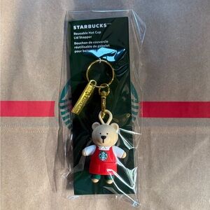 Starbucks Bearista Hot Cup Lid Stopper Keychain